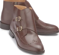 Stiefeletten|Horsch Schuhe Stiefelette in Übergrößen Braun