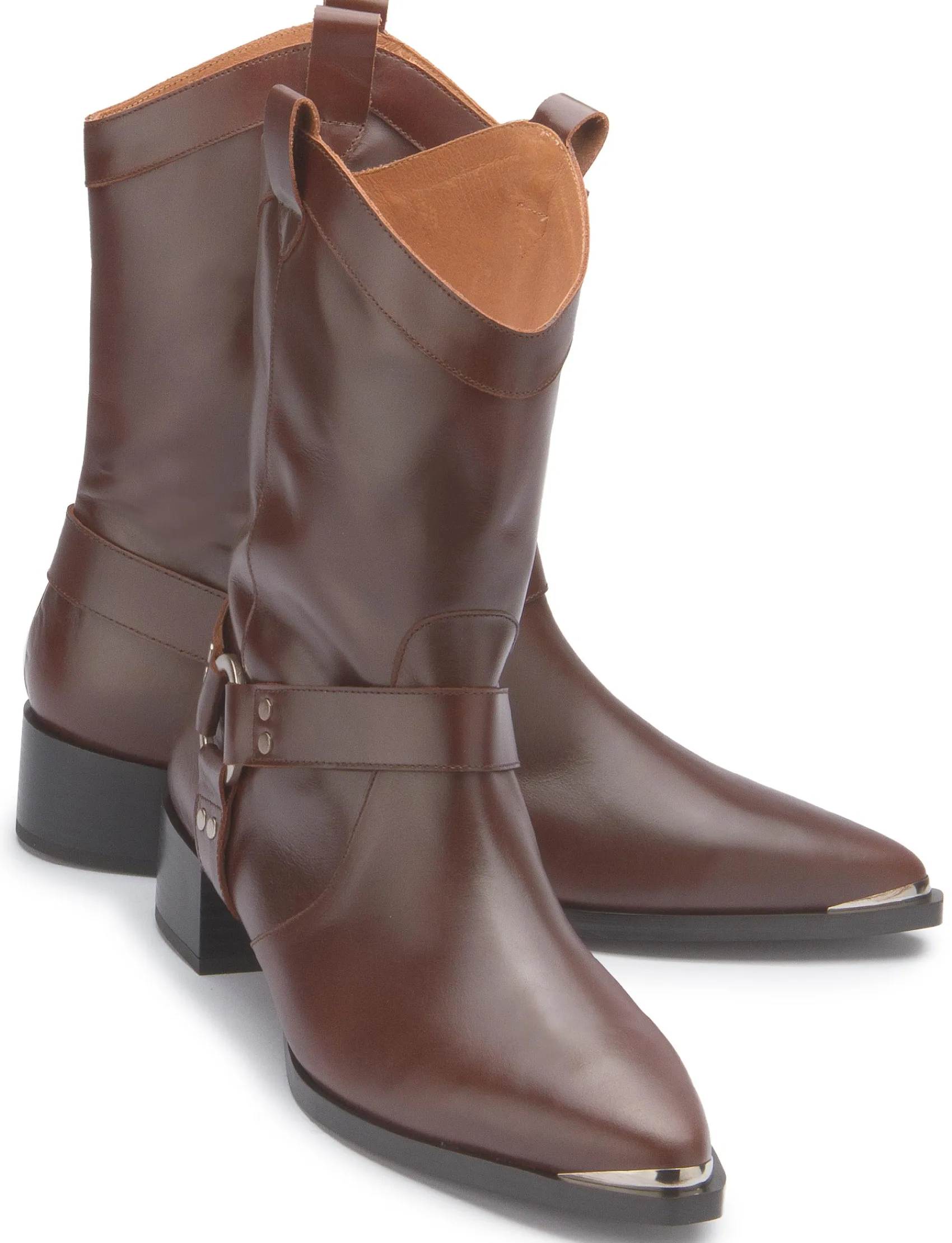 Stiefeletten|Horsch Schuhe Stiefelette in Übergrößen Braun