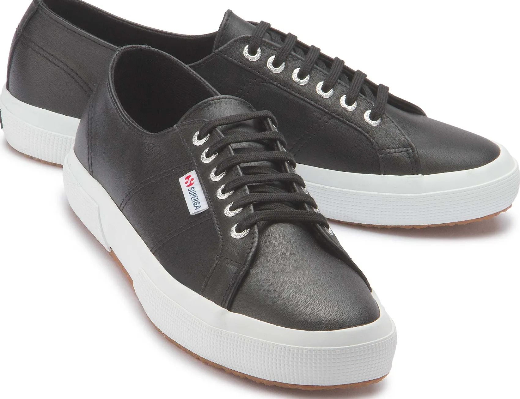 Sneaker|Schnürschuhe|superga Sneaker in Übergrößen Schwarz