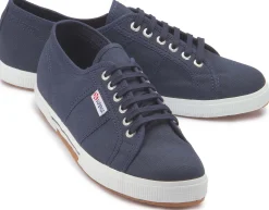 Sneaker|Schnürschuhe|superga Sneaker in Übergrößen Blau