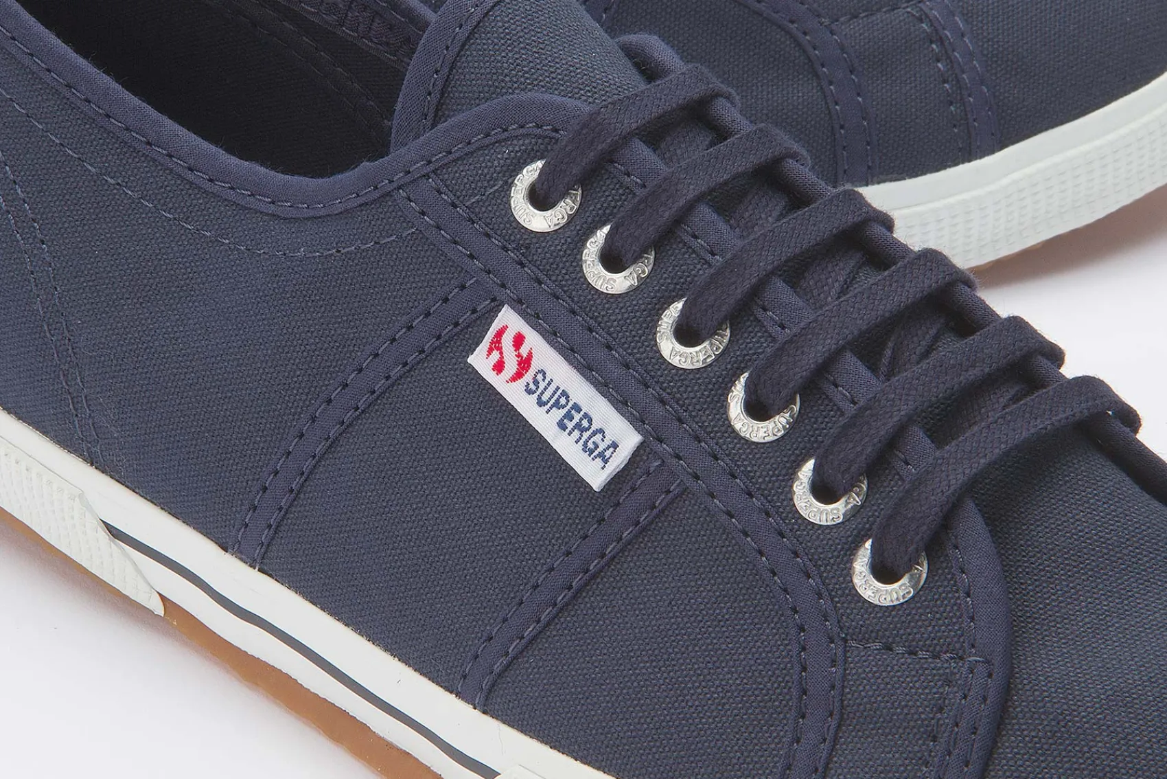 Sneaker|Schnürschuhe|superga Sneaker in Übergrößen Blau