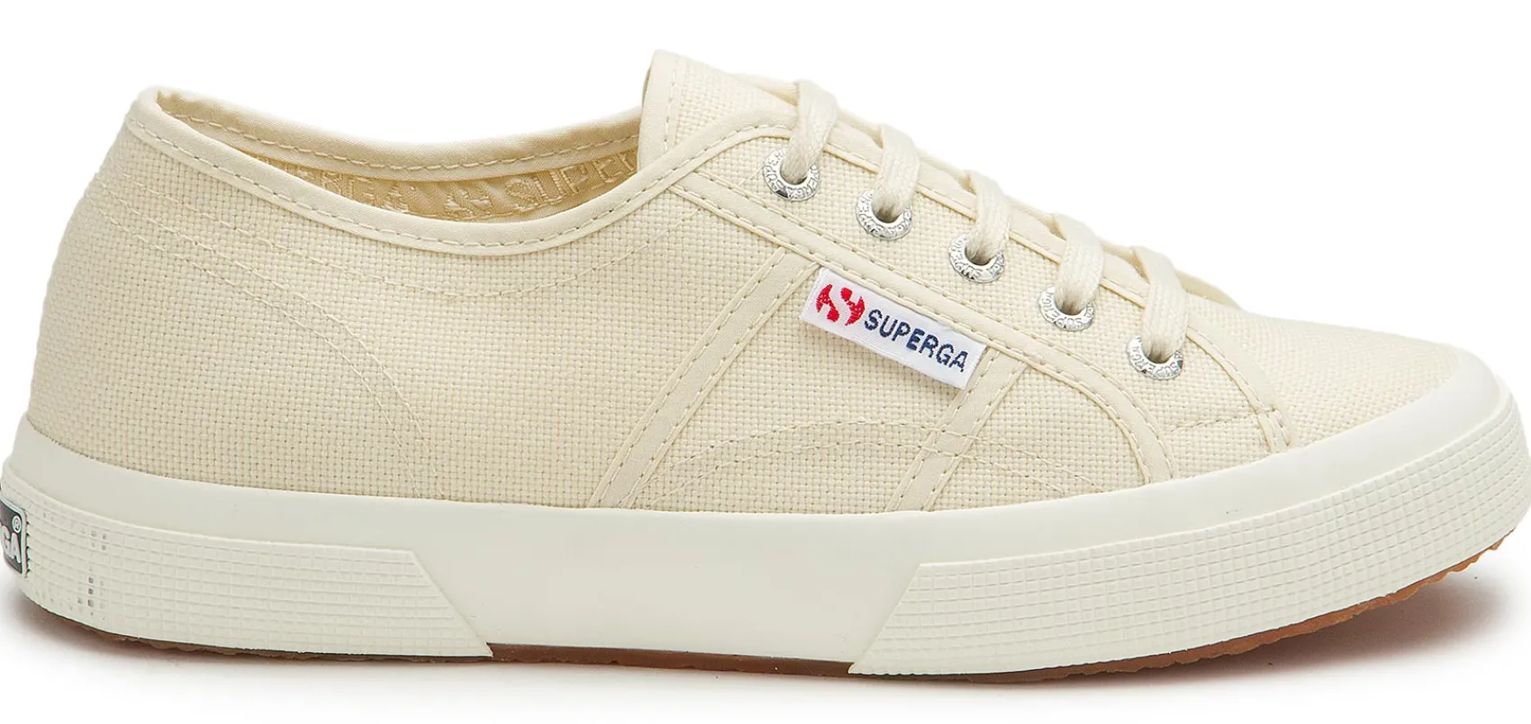 Sneaker|Schnürschuhe|superga Sneaker in Übergrößen Beige