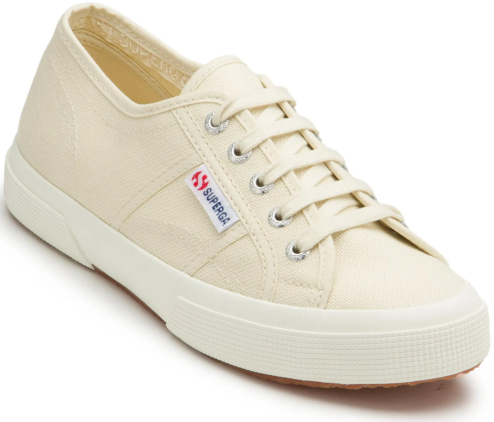 Sneaker|Schnürschuhe|superga Sneaker in Übergrößen Beige