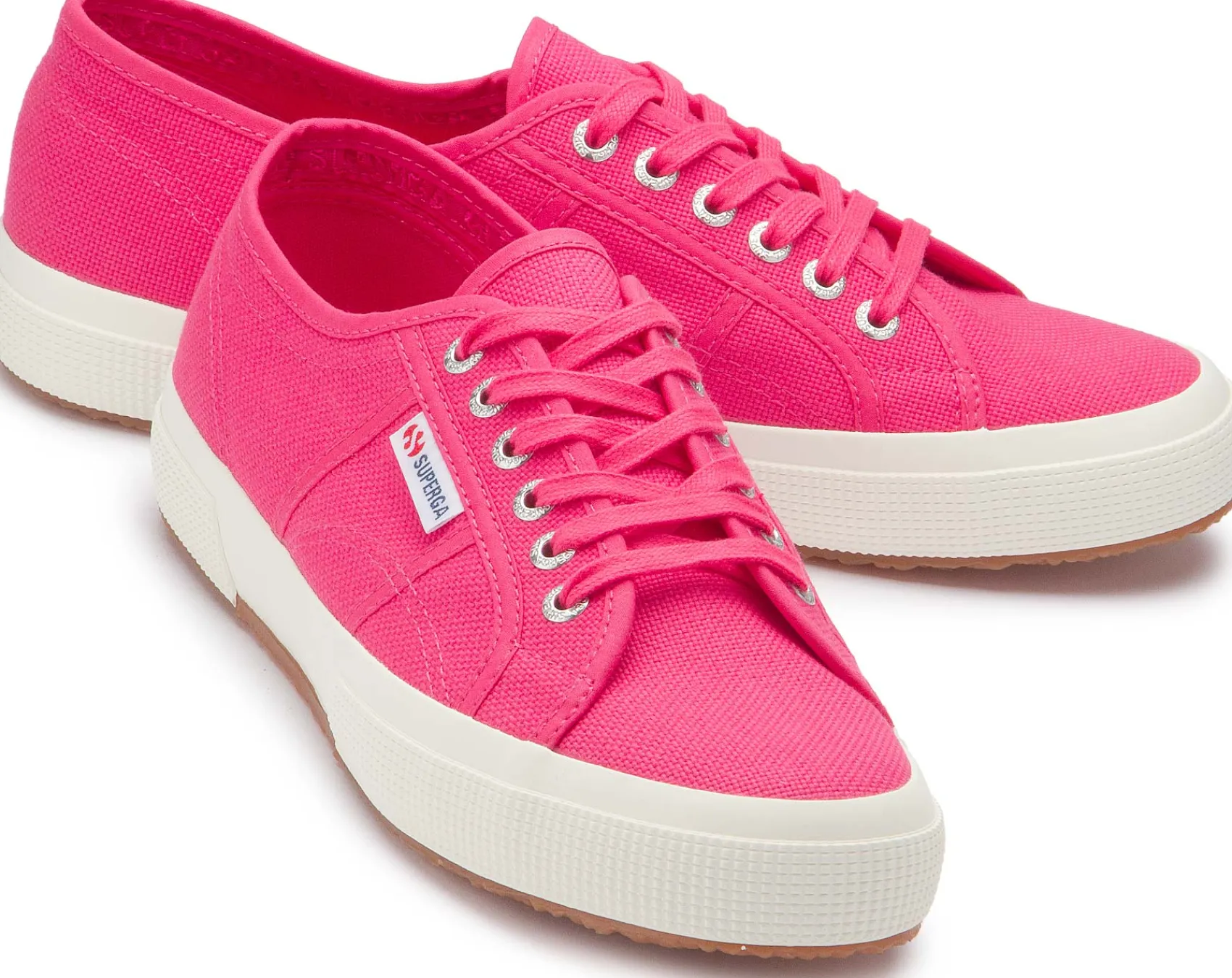 Sneaker|Schnürschuhe|superga Sneaker in Übergrößen Pink