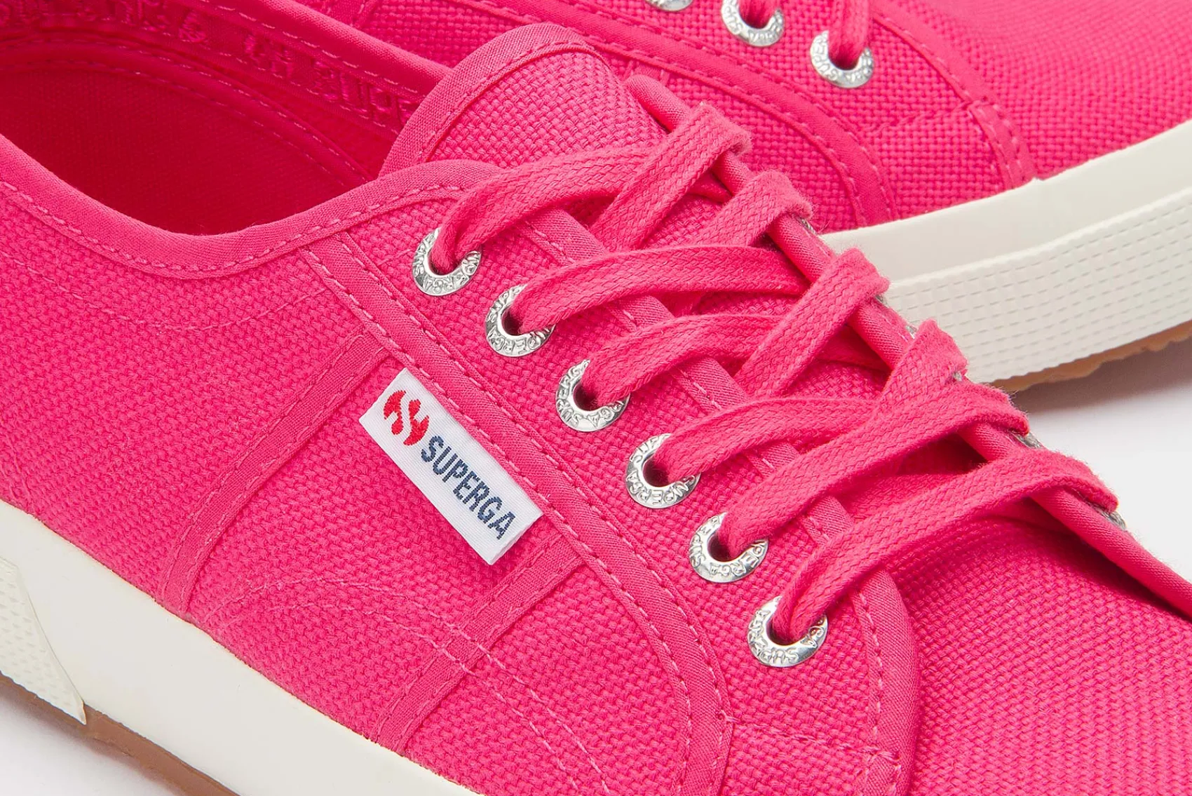 Sneaker|Schnürschuhe|superga Sneaker in Übergrößen Pink