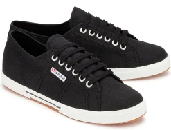 Sneaker|Schnürschuhe|superga Sneaker in Übergrößen Schwarz