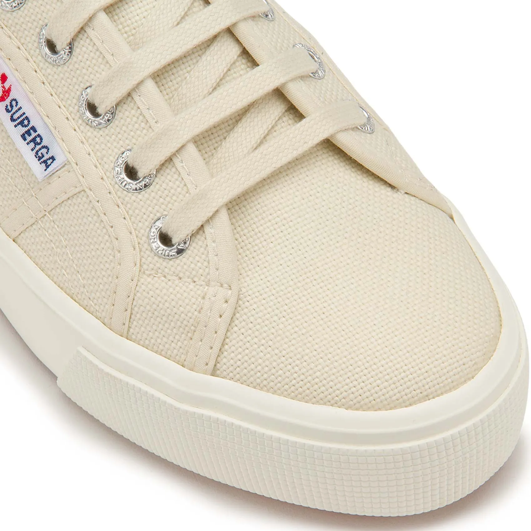 Sneaker|Schnürschuhe|superga Sneaker in Übergrößen Beige