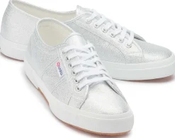Sneaker|Schnürschuhe|superga Sneaker in Übergrößen Silber