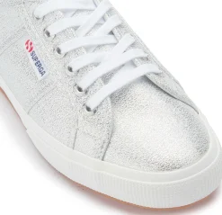 Sneaker|Schnürschuhe|superga Sneaker in Übergrößen Silber