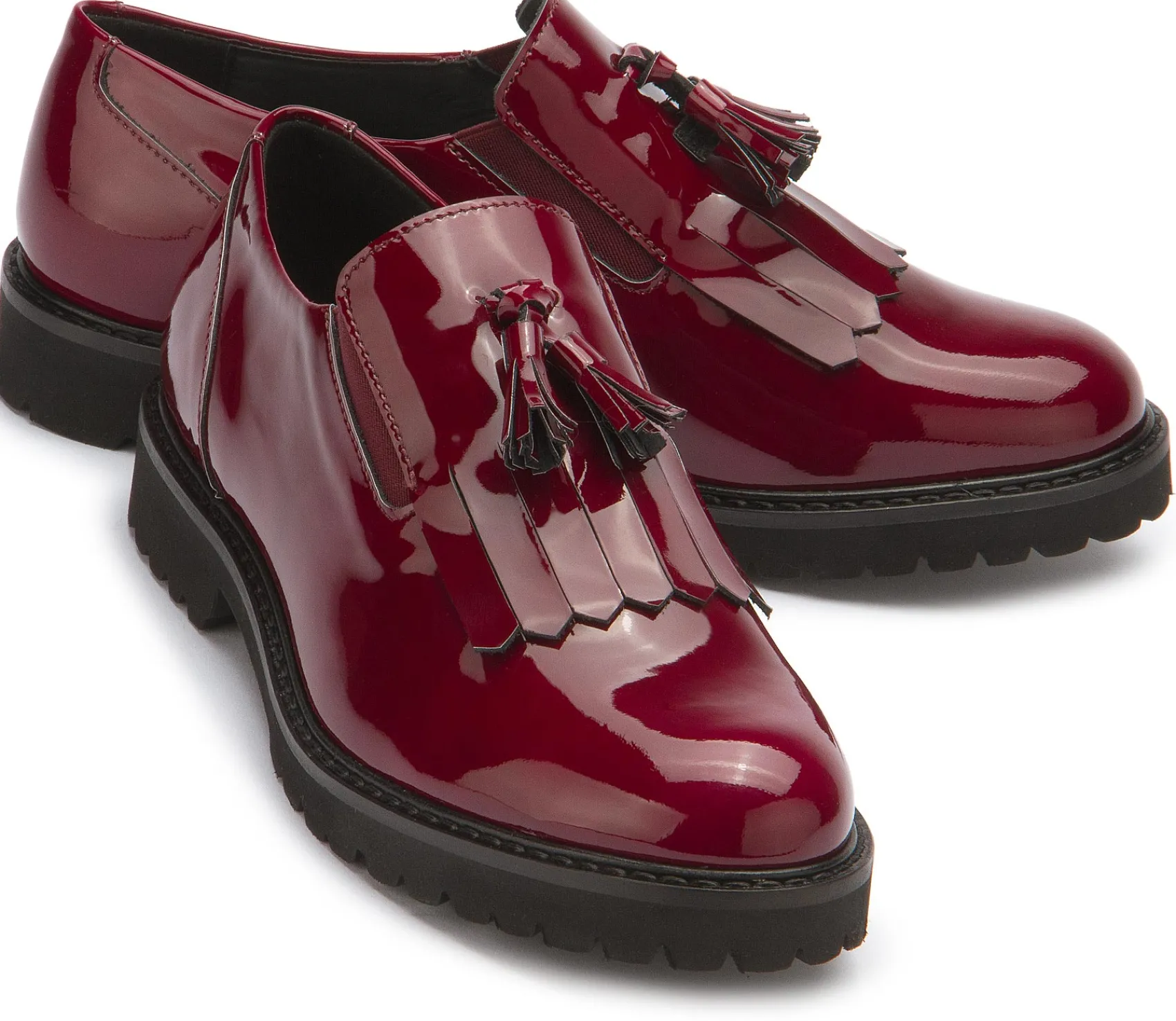 Slipper|Horsch Schuhe Tassel Loafer in Übergrößen Rot