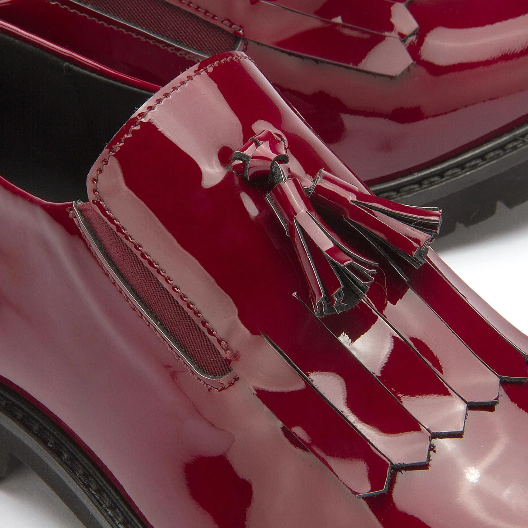 Slipper|Horsch Schuhe Tassel Loafer in Übergrößen Rot