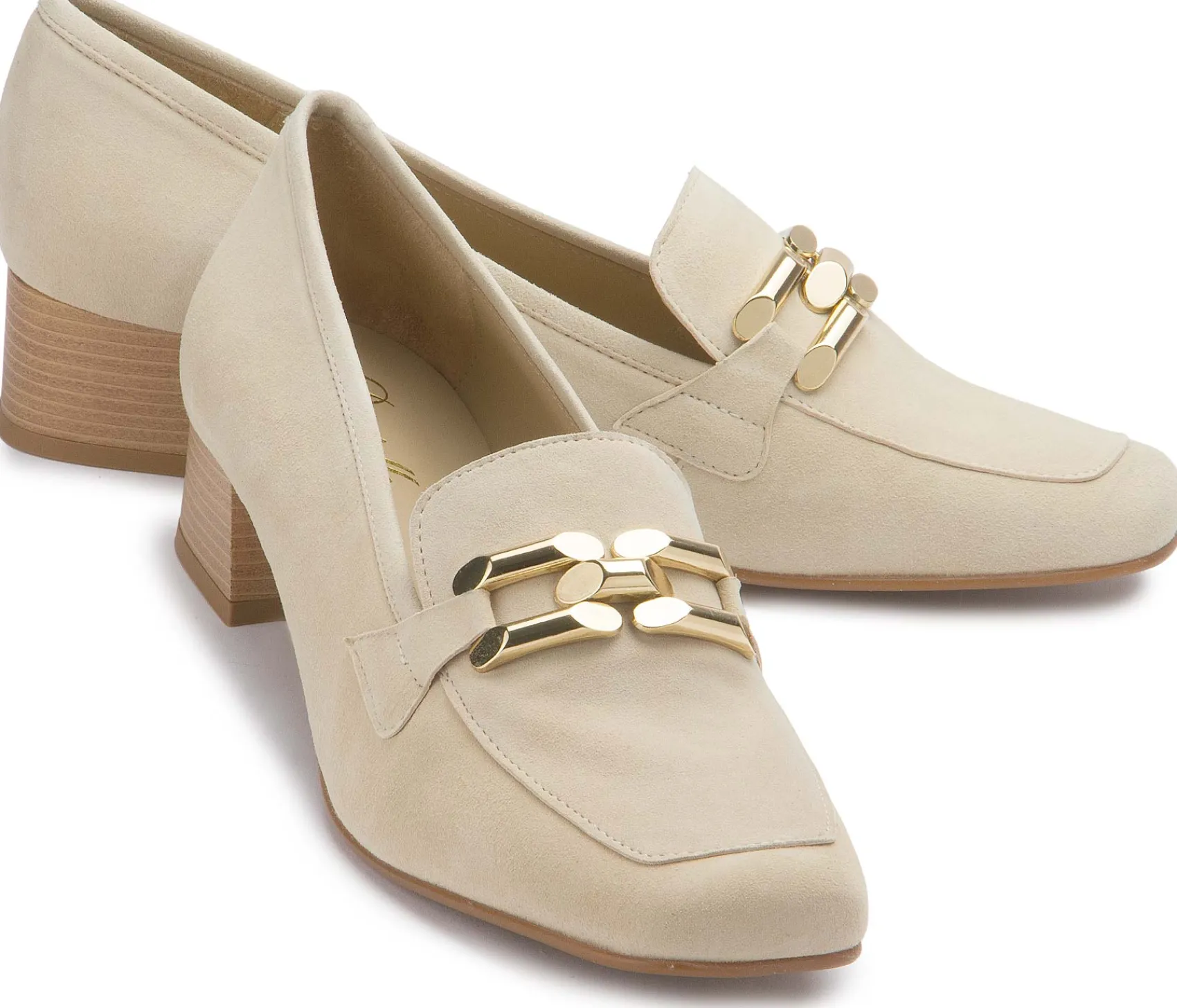 Trotteur|Pumps|Horsch Schuhe Trotteur in Übergrößen Beige