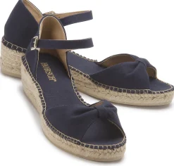 Espadrilles|Sandalen|Horsch Schuhe Wedges in Untergrößen Blau