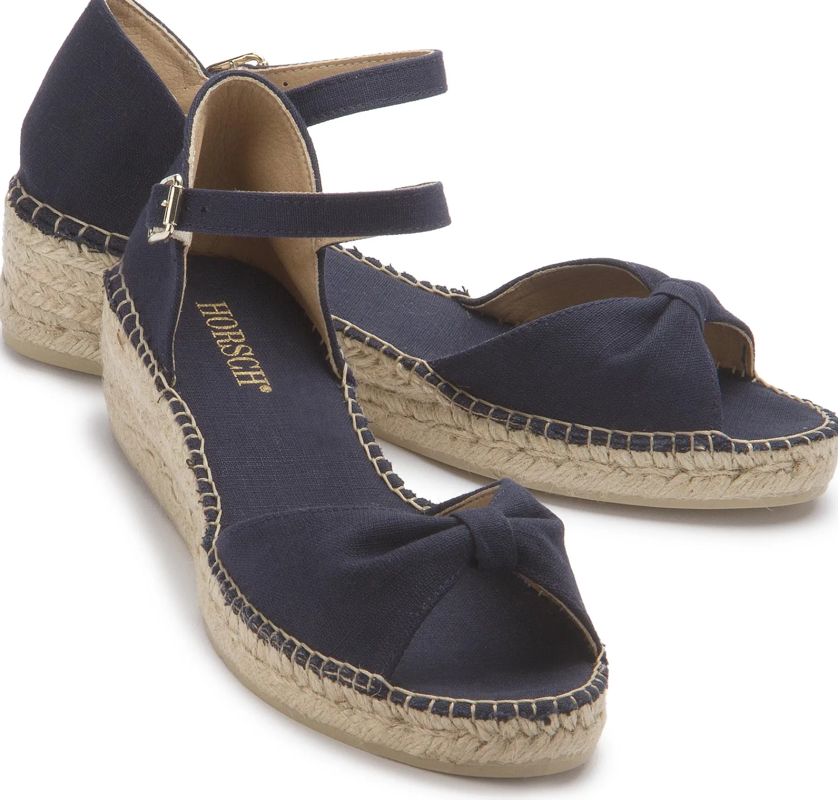 Espadrilles|Sandalen|Horsch Schuhe Wedges in Untergrößen Blau
