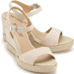 Espadrilles|Sandalen|Horsch Schuhe Wedges in Untergrößen Beige