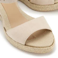 Espadrilles|Sandalen|Horsch Schuhe Wedges in Untergrößen Beige