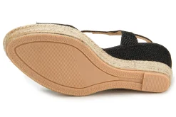 Espadrilles|Sandalen|Horsch Schuhe Wedges in Untergrößen Schwarz