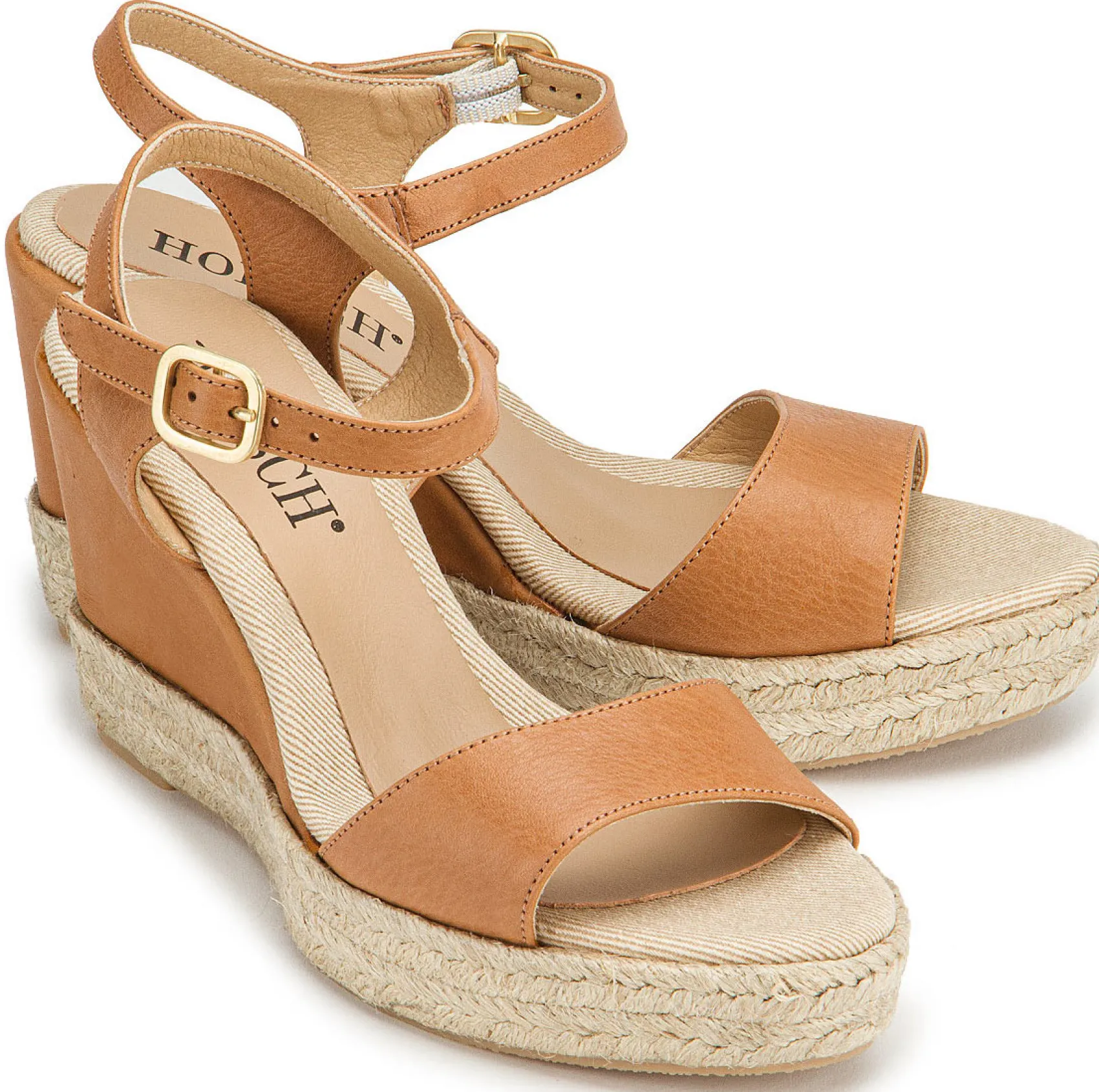 Espadrilles|Sandalen|Horsch Schuhe Wedges in Untergrößen Braun