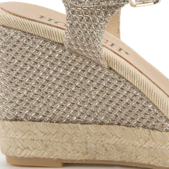 Espadrilles|Sandalen|Horsch Schuhe Wedges in Untergrößen Silber