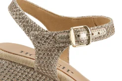 Espadrilles|Sandalen|Horsch Schuhe Wedges in Untergrößen Silber