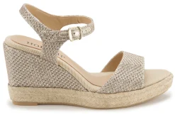 Espadrilles|Sandalen|Horsch Schuhe Wedges in Untergrößen Silber