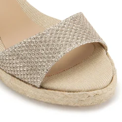 Espadrilles|Sandalen|Horsch Schuhe Wedges in Untergrößen Silber