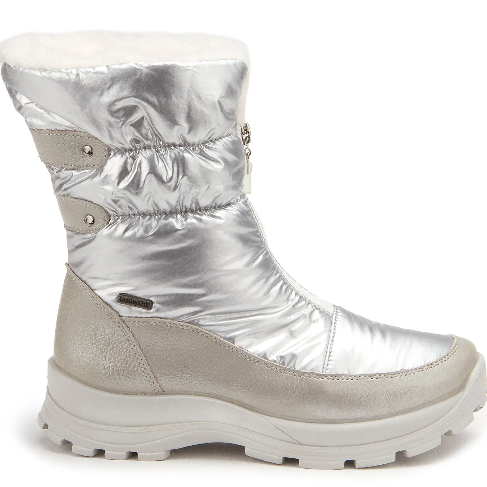 Stiefeletten|Boots|Romika Winterboot in Übergrößen Silber