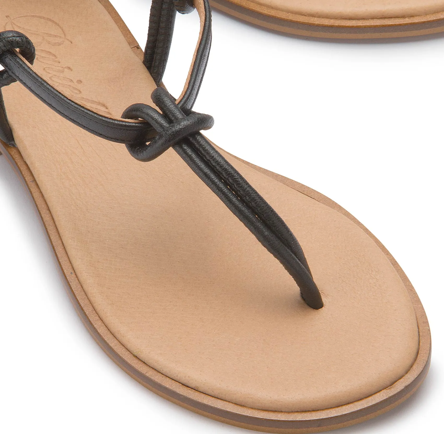 Zehentrenner|Sandalen|Horsch Schuhe Zehentrenner in Übergrößen Schwarz