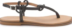 Zehentrenner|Sandalen|Horsch Schuhe Zehentrenner in Übergrößen Schwarz