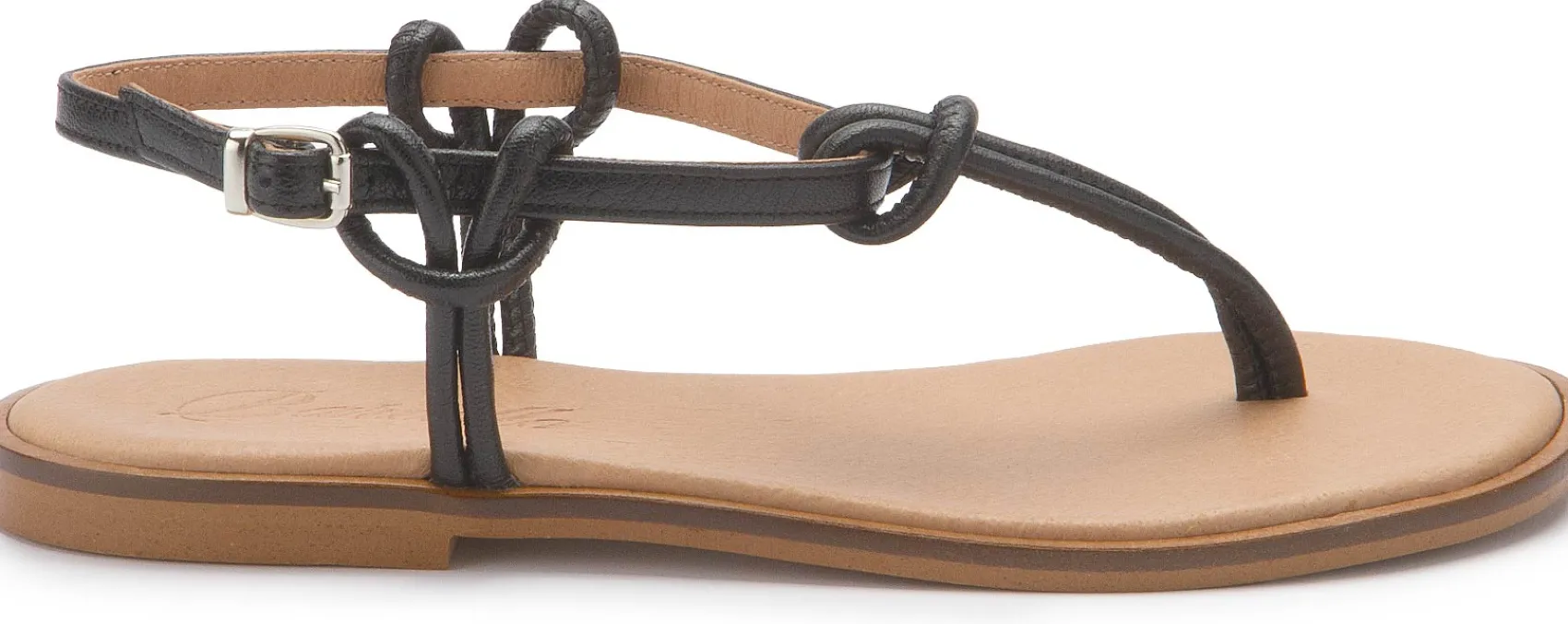 Zehentrenner|Sandalen|Horsch Schuhe Zehentrenner in Übergrößen Schwarz
