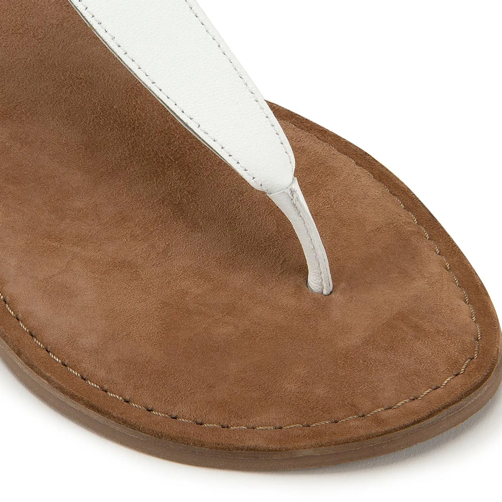 Zehentrenner|Sandalen|Horsch Schuhe Zehentrenner in Übergrößen Weiß