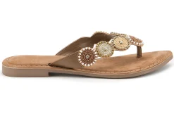 Zehentrenner|Sandalen|Horsch Schuhe Zehentrenner in Übergrößen Braun