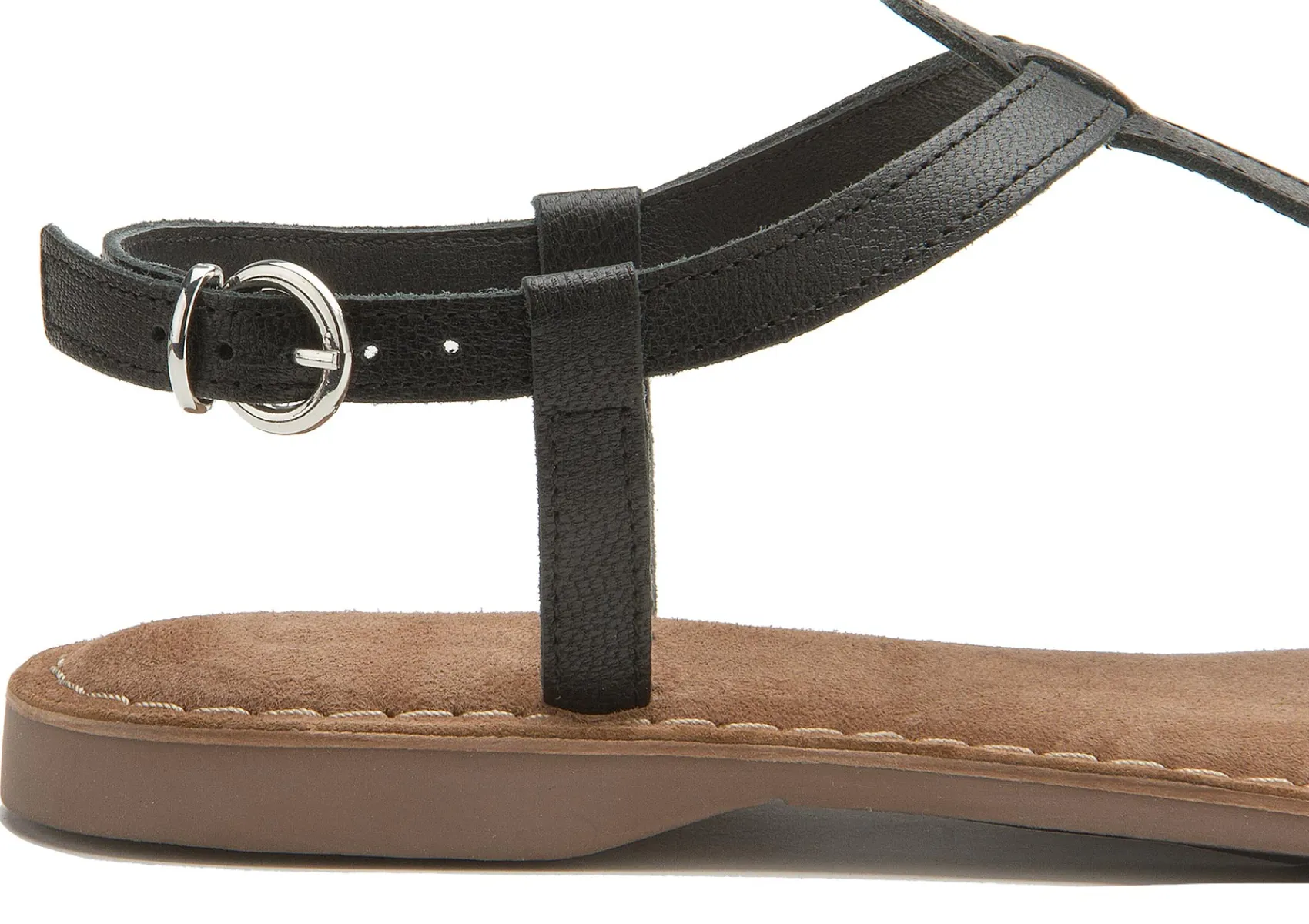 Zehentrenner|Sandalen|Horsch Schuhe Zehentrenner in Übergrößen Schwarz
