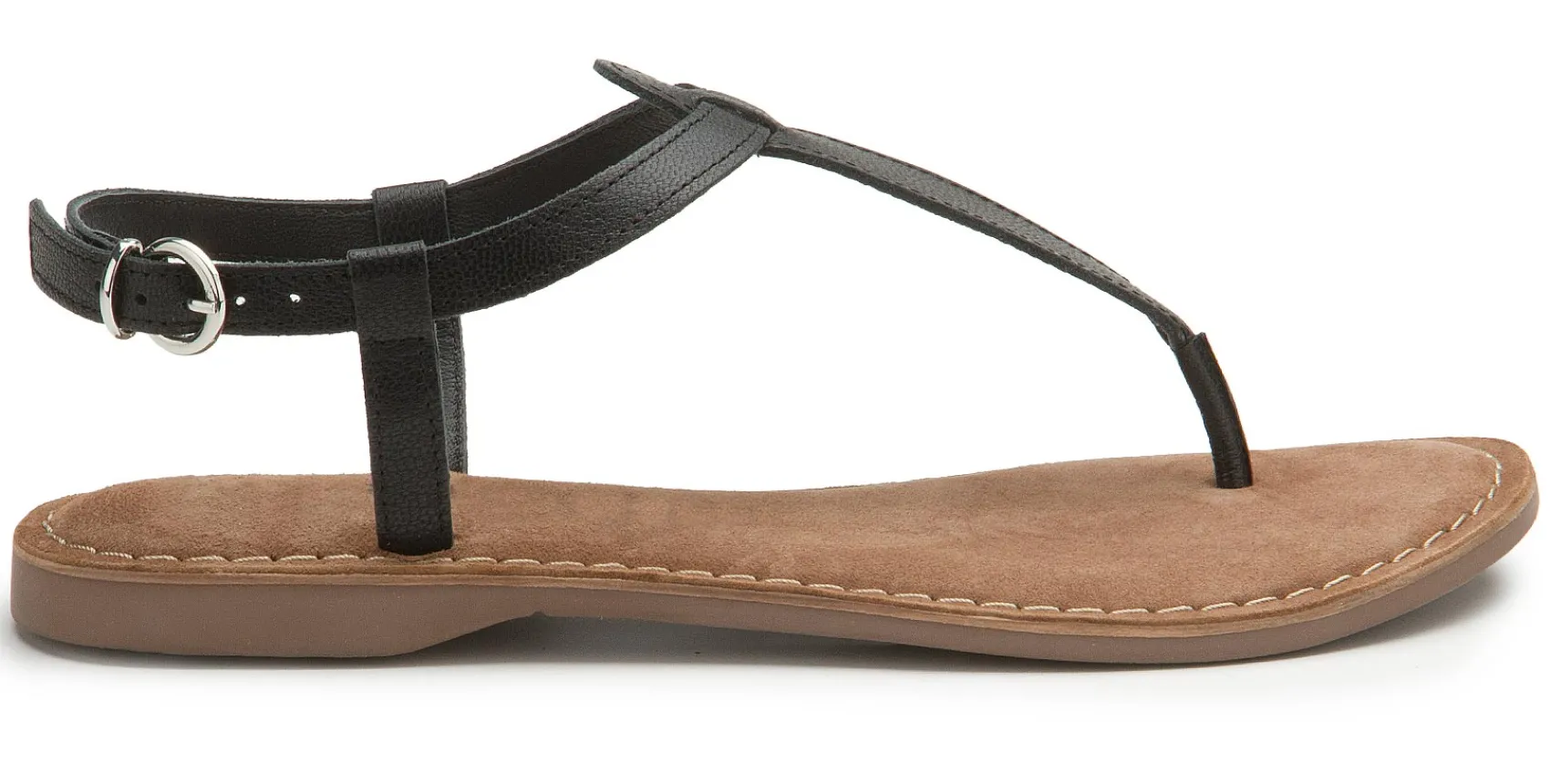Zehentrenner|Sandalen|Horsch Schuhe Zehentrenner in Übergrößen Schwarz