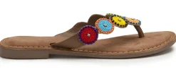 Zehentrenner|Sandalen|Horsch Schuhe Zehentrenner in Übergrößen Multicolor