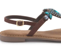 Zehentrenner|Sandalen|Horsch Schuhe Zehentrenner in Übergrößen Braun