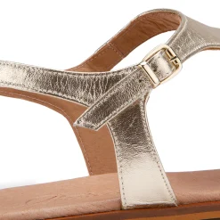 Zehentrenner|Sandalen|Horsch Schuhe Zehentrenner in Übergrößen Gold