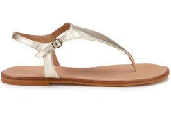 Zehentrenner|Sandalen|Horsch Schuhe Zehentrenner in Übergrößen Gold
