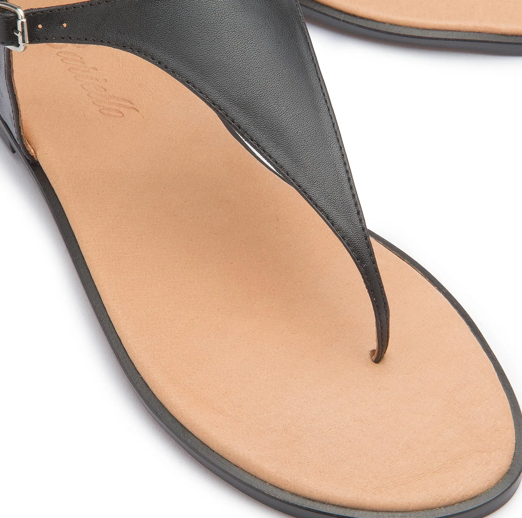 Zehentrenner|Sandalen|Horsch Schuhe Zehentrenner in Übergrößen Schwarz