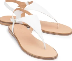Zehentrenner|Sandalen|Horsch Schuhe Zehentrenner in Übergrößen Weiß