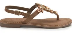 Zehentrenner|Sandalen|Horsch Schuhe Zehentrenner in Übergrößen Braun