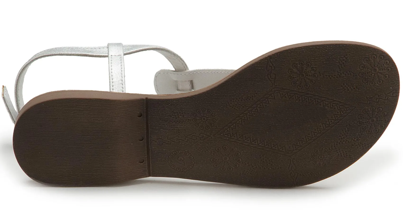 Zehentrenner|Sandalen|Horsch Schuhe Zehentrenner in Übergrößen Silber
