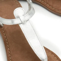 Zehentrenner|Sandalen|Horsch Schuhe Zehentrenner in Übergrößen Silber