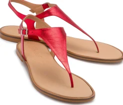 Zehentrenner|Sandalen|Horsch Schuhe Zehentrenner in Übergrößen Rot