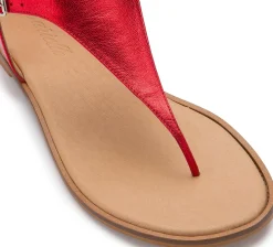 Zehentrenner|Sandalen|Horsch Schuhe Zehentrenner in Übergrößen Rot