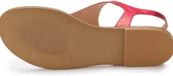 Zehentrenner|Sandalen|Horsch Schuhe Zehentrenner in Übergrößen Rot