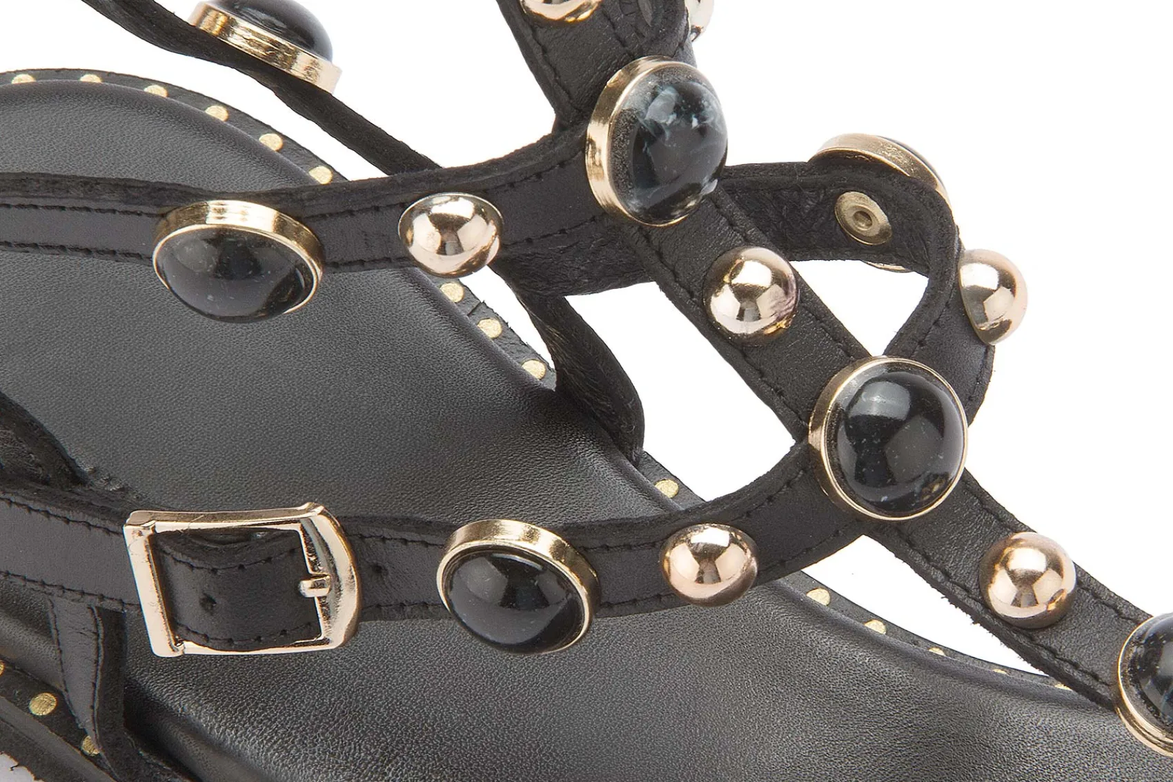 Zehentrenner|Sandalen|Kotris Zehentrenner in Übergrößen Schwarz