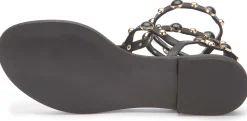 Zehentrenner|Sandalen|Kotris Zehentrenner in Übergrößen Schwarz