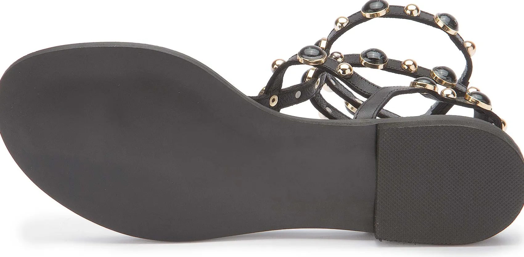 Zehentrenner|Sandalen|Kotris Zehentrenner in Übergrößen Schwarz
