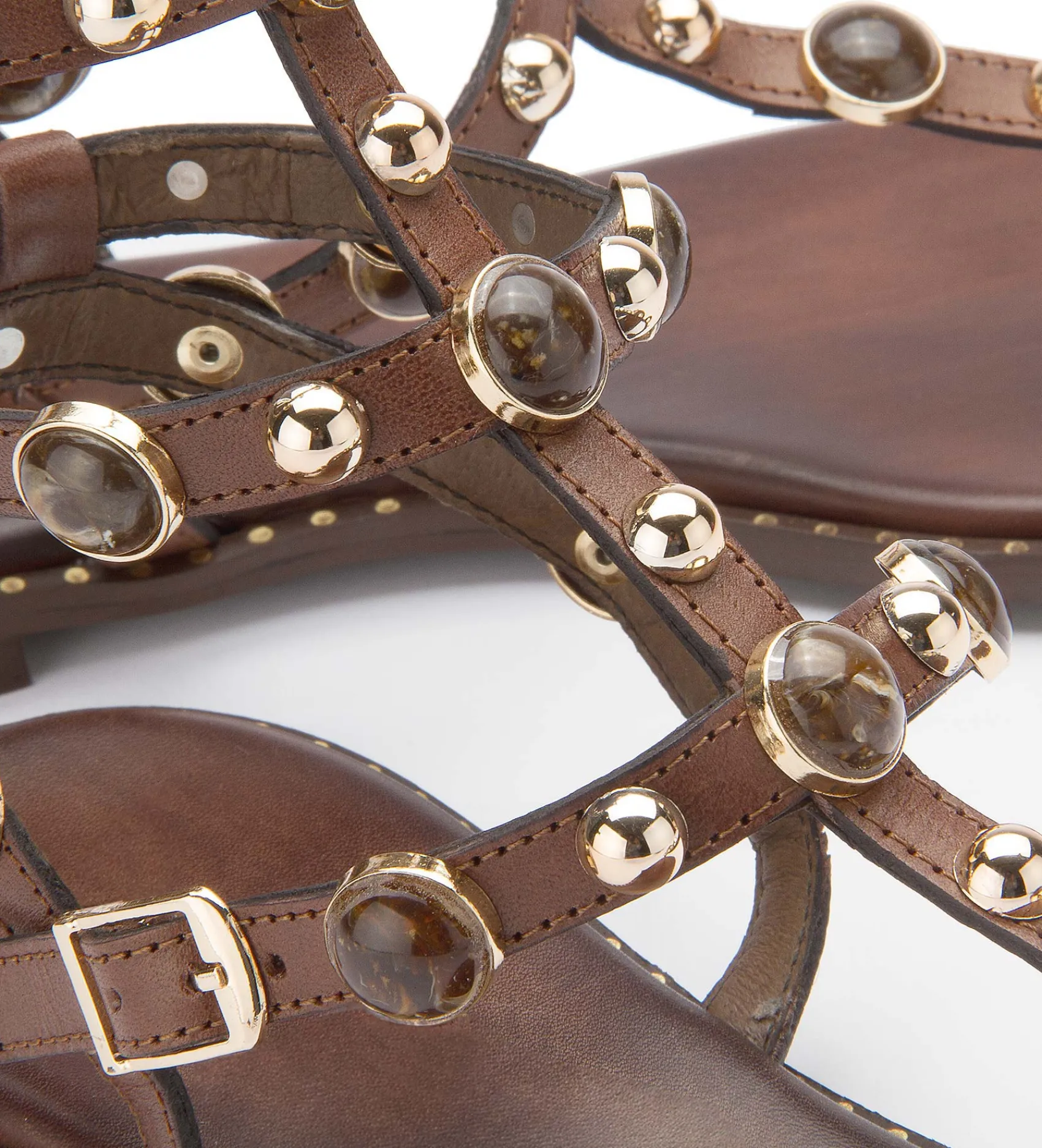 Zehentrenner|Sandalen|Kotris Zehentrenner in Übergrößen Braun